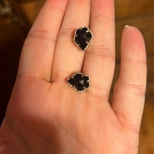 Kendra Scott Tessa Stud Black Earrings